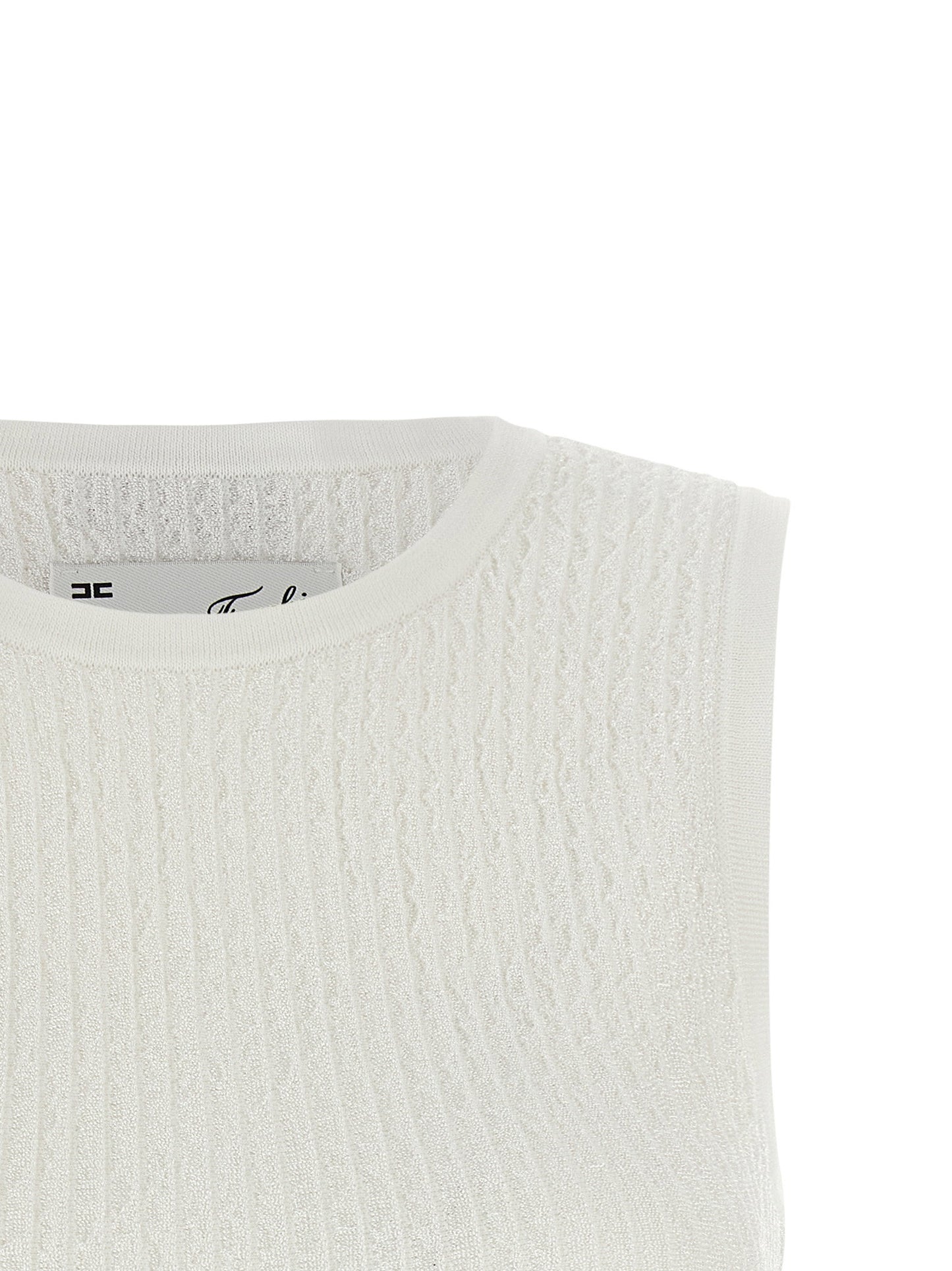 Elisabetta Franchi Ribbed Crop Top