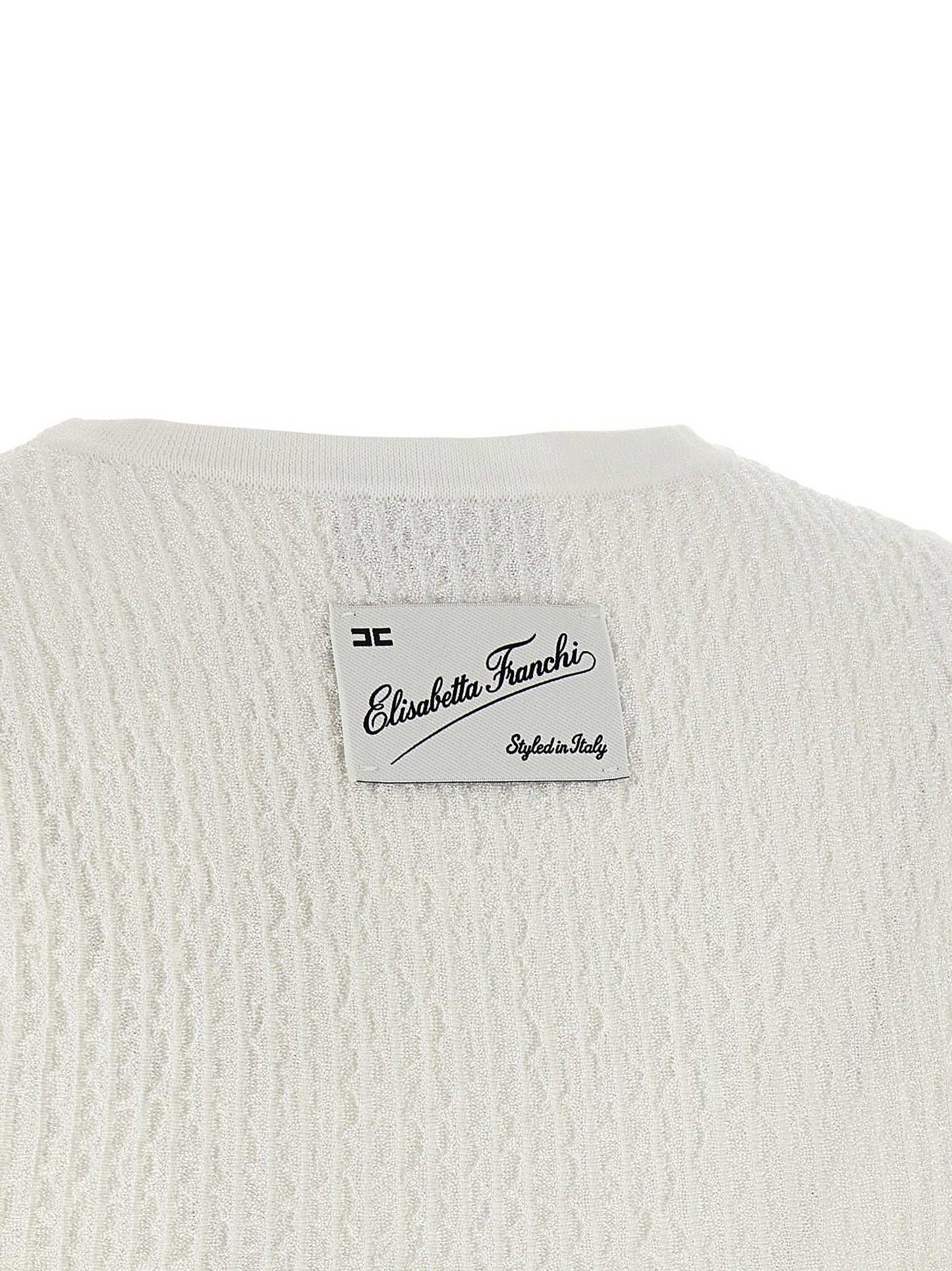Elisabetta Franchi Ribbed Crop Top
