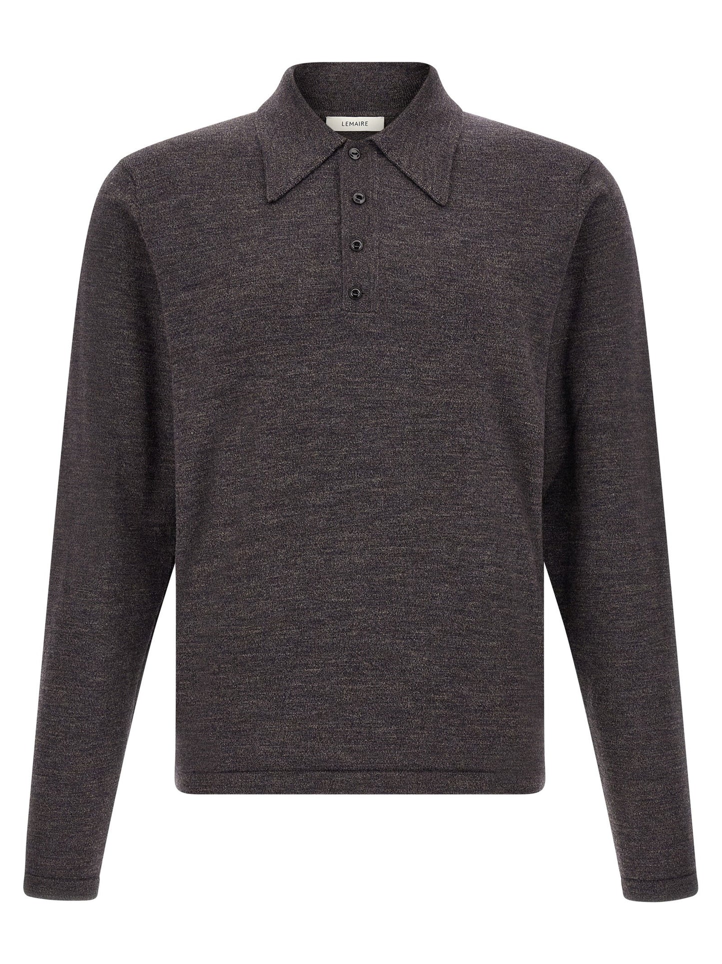 Lemaire Mouliné Wool Polo Shirt