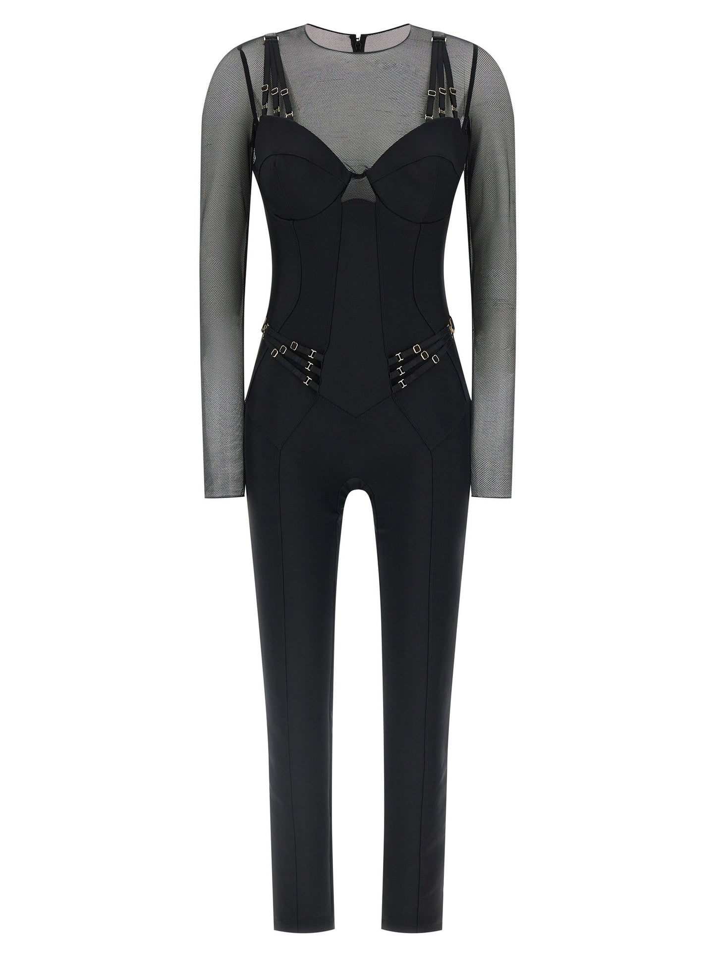 Elisabetta Franchi Jersey And Tulle Jumpsuit