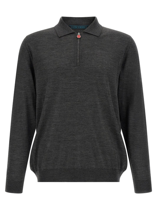 Kiton Wool Polo Shirt 14 Microns