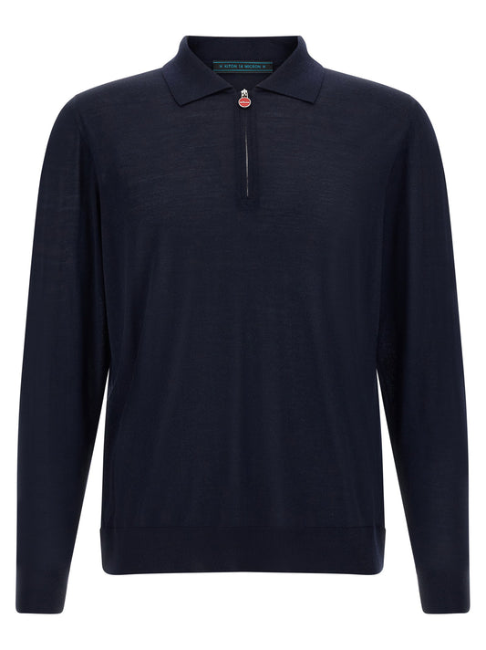Kiton Wool Polo Shirt 14 Microns