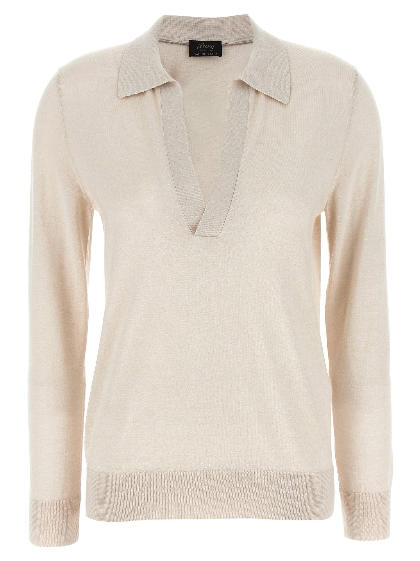 Brioni Cashmere And Silk Polo Shirt
