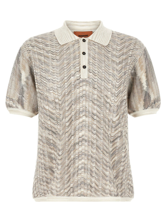 Missoni Zig-zag Knit Polo Shirt