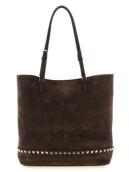 Valentino Garavani Rockstud Medium Suede Shoulder Bag