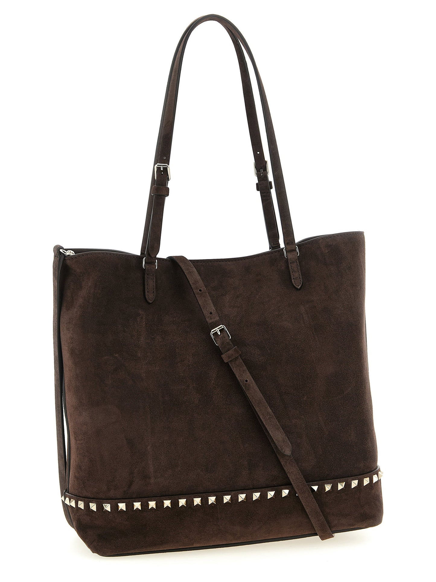 Valentino Garavani Rockstud Medium Suede Shoulder Bag