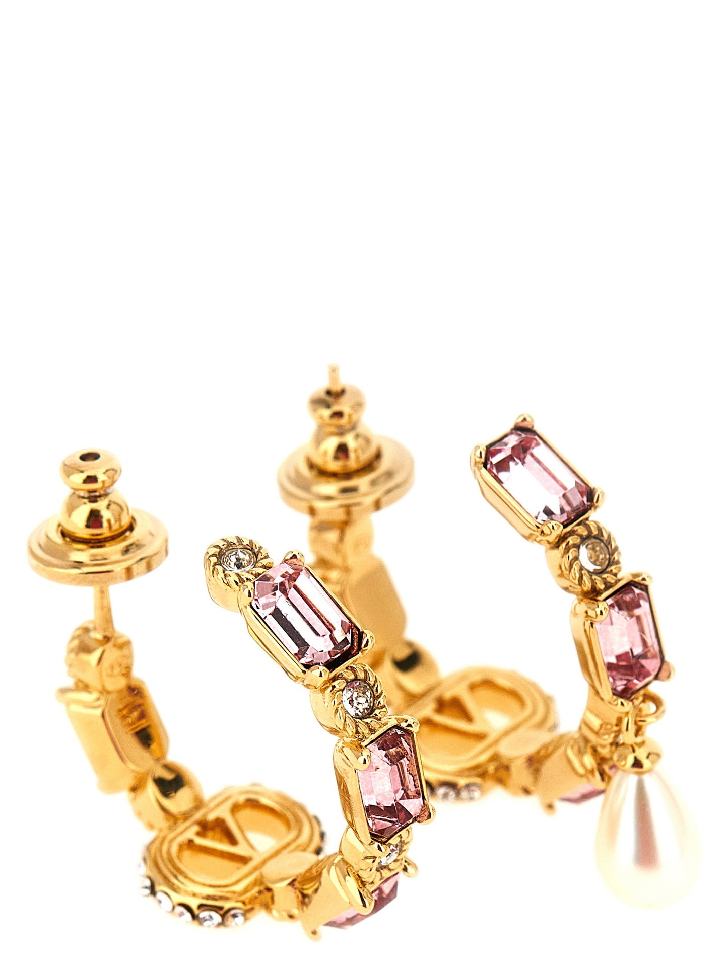 Valentino Garavani Ovalette Earrings With Rhinestones