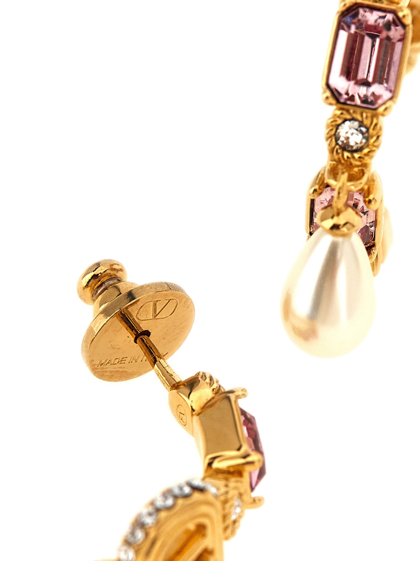 Valentino Garavani Ovalette Earrings With Rhinestones