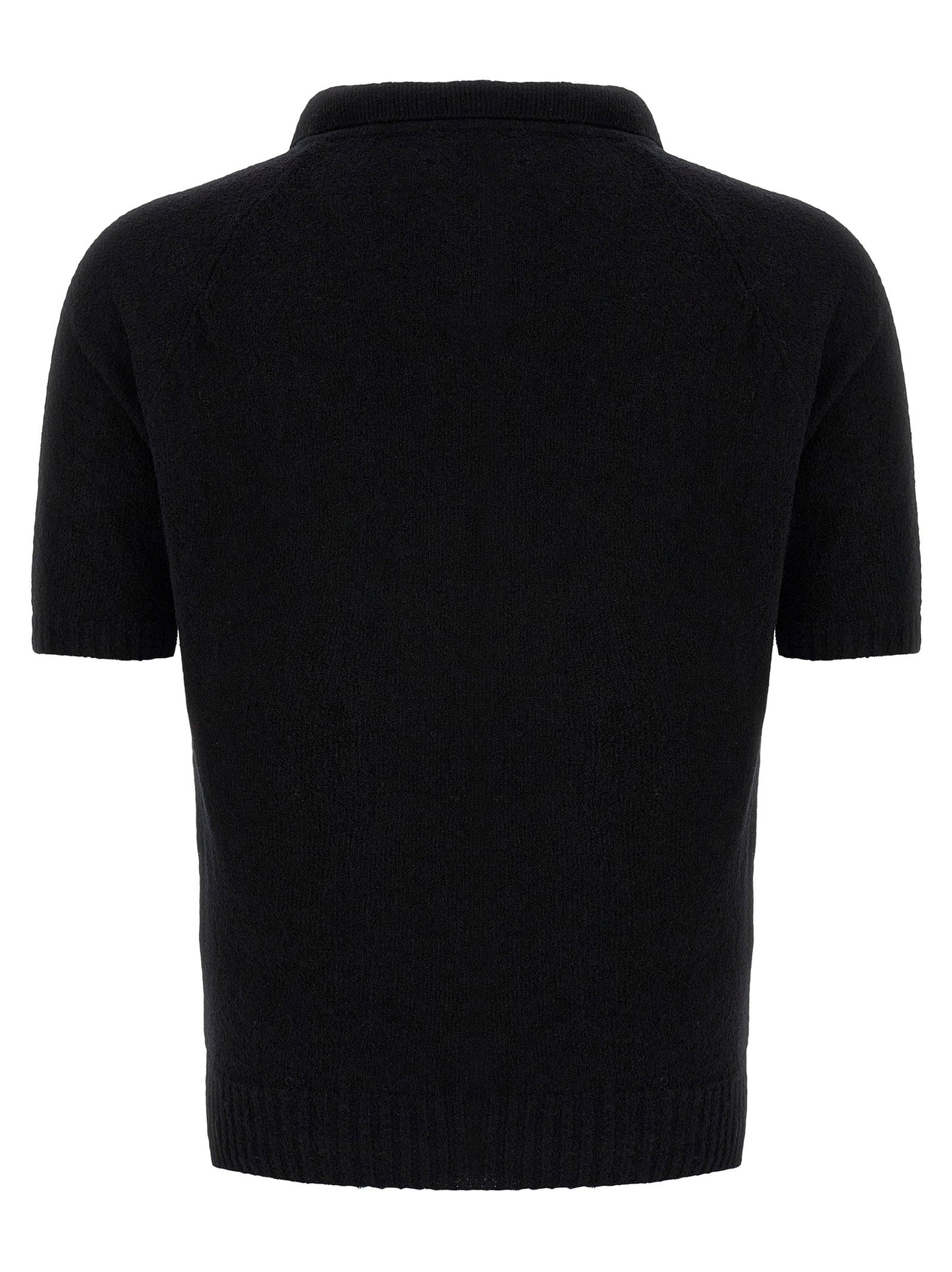 Ma'ry'ya Bouclé Cotton Polo Shirt