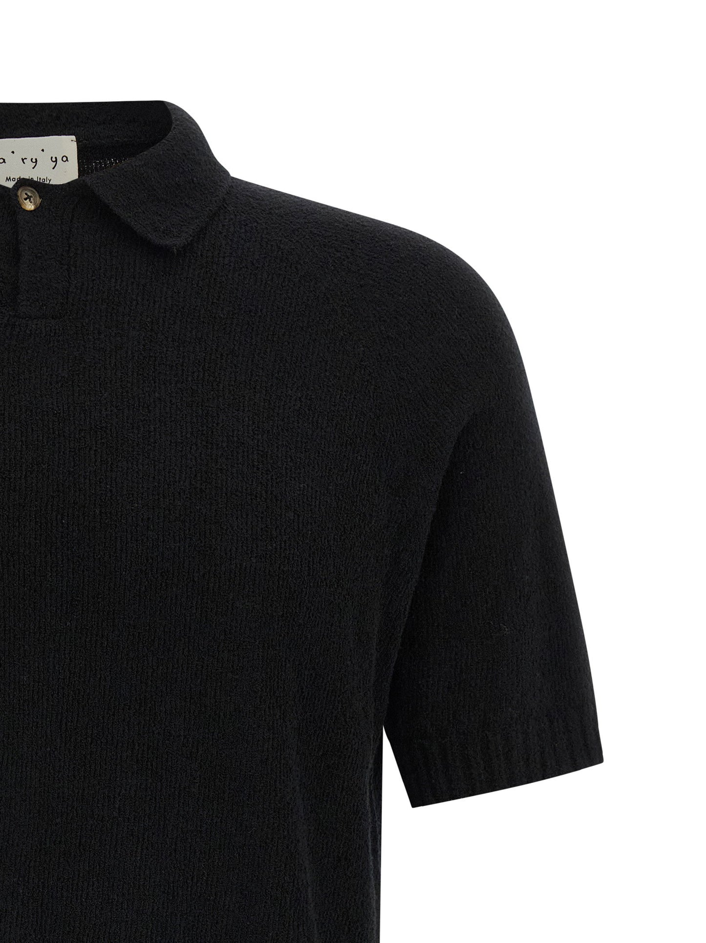 Ma'ry'ya Spongy Effect Polo Shirt
